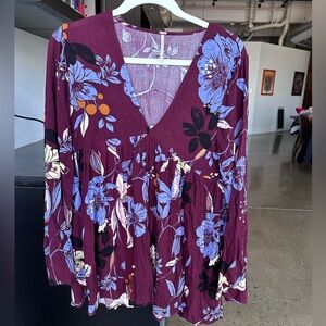 Free People Floral Tunic